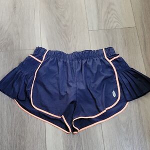 FP Movement Navy Blue Women's Shorts with Peach Trim